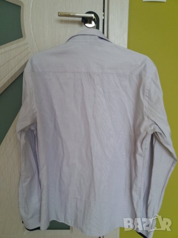 Мъжка риза дълъг ръкав LUSI 41-42 памук, снимка 4 - Ризи - 33537371