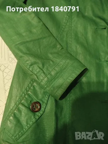 Зелен шлифер/манто - № 38, промазана материя, снимка 10 - Палта, манта - 48612212