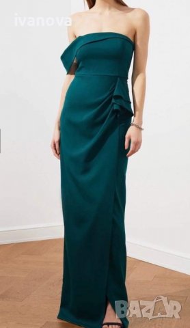 Зелена официална рокля 36 размер 