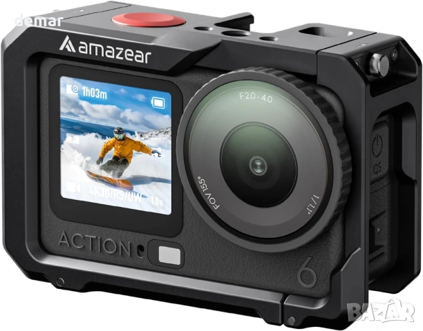 Метален защитен калъф AMAZEAR, аксесоари за DJI Osmo Action 6, черен