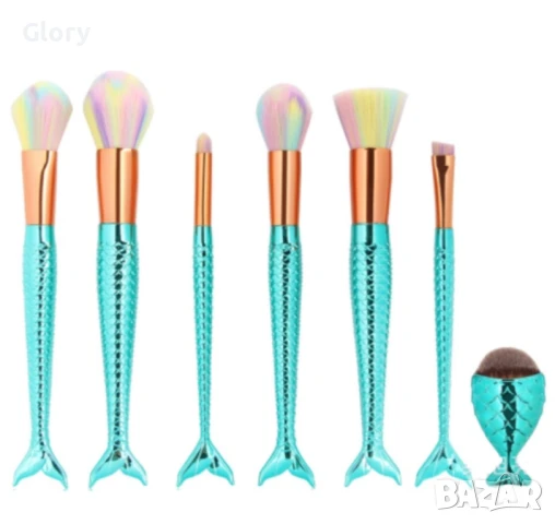 Професионални четки за грим Русалка  , снимка 1