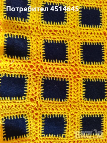 Ръчно изработена покривка от плат 100/55и прежда