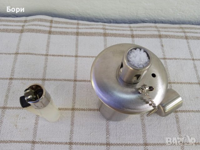 Спиртна лампа от неръждавейка, снимка 4 - Други ценни предмети - 37502094