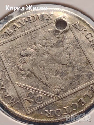 Сребърна монета 20 кройцера 1770г. Йозеф Махсимилиян Бавария 26041, снимка 3 - Нумизматика и бонистика - 42999503