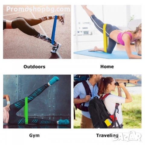 Фитнес ластици за тенировка, Комплект от 5 броя, снимка 4 - Фитнес уреди - 33108114