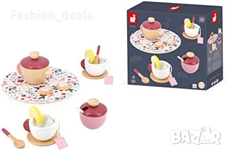 Нов Детски комплект за чай Дървени играчки за деца 2+ години игра, снимка 9 - Образователни игри - 40056660