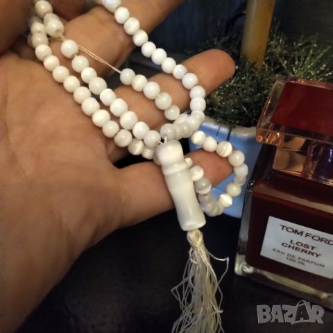 Ретро броеница бяло котешко око разпродажба