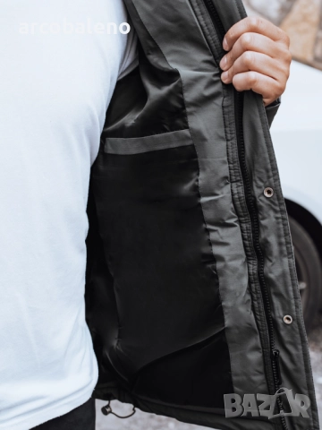 Мъжко зимно ватирано яке с качулка, 4цвята , снимка 17 - Якета - 52305551