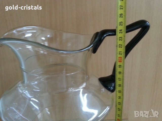 Стара стъклена кана , снимка 6 - Антикварни и старинни предмети - 26667977