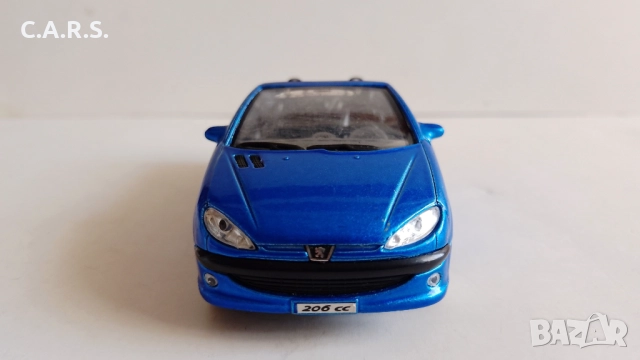 Peugeot 206 CC Cabrio Welly - Мащаб 1:34-39, снимка 7 - Колекции - 52904452