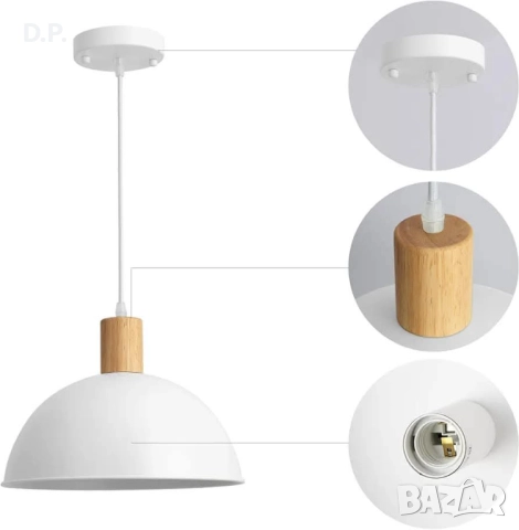 Полилей бял, снимка 4 - Лампи за таван - 52432028