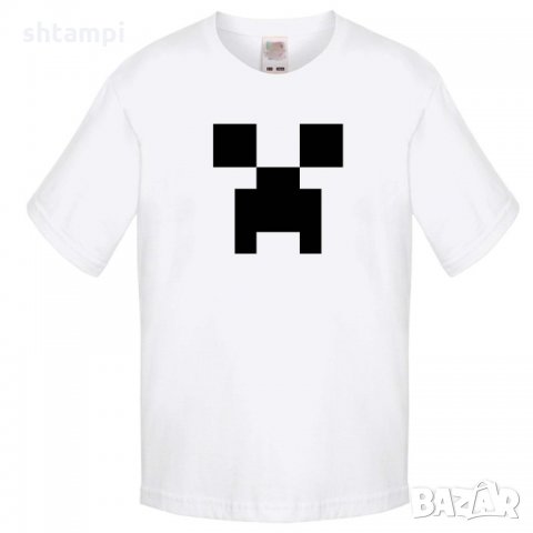 Детска тениска майнкрафт Minecraft Creeper Face 01, снимка 4 - Детски тениски и потници - 32938841
