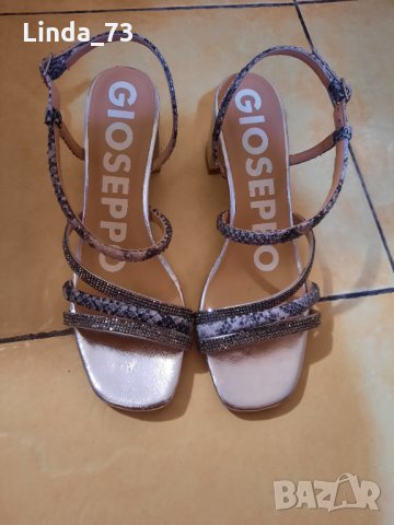 Дам.сандали-"GIOSEPPO"/изк.кожа/,№39 -цвят-сребрист. Закупени от Италия.