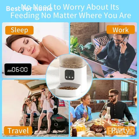 Смарт автоматична хранилка ToDo с WiFi и видеокамера , снимка 7 - За котки - 48448047