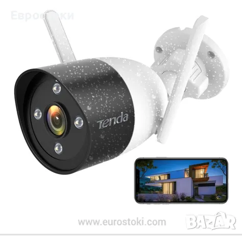 Външна камера за наблюдение Tenda CT3, 2MP IP камера, FHD