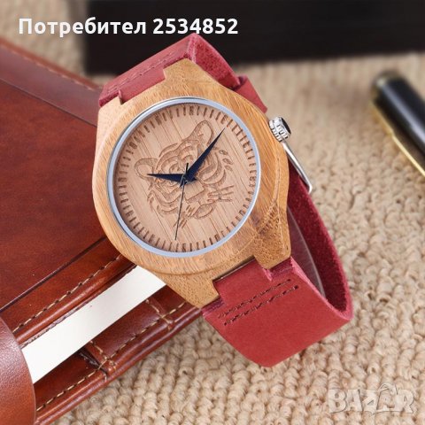 Мъжки часовник 005, дървен корпус, снимка 1 - Мъжки - 28267251