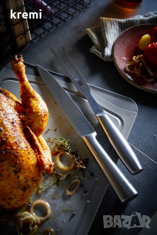 НОВ! Комплект нож и вилица за месо 34 см, снимка 2 - Прибори за хранене, готвене и сервиране - 28281554