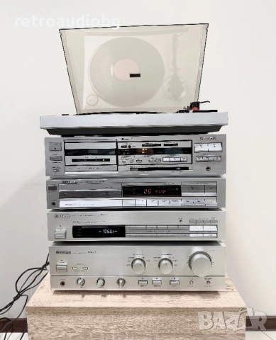 🔊Ретро аудио система сет PIONEER - сива серия - усилвател, дек, cd, грамофон, тунер и тонколони🔊, снимка 4 - Аудиосистеми - 52664721