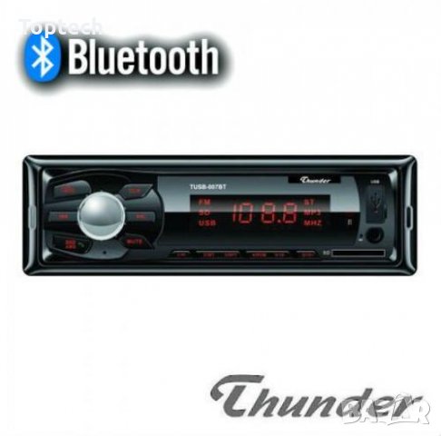 Bluetooth Радио за кола Thunder TUSB-007BT USB SD AUX FM радио, 4x20W