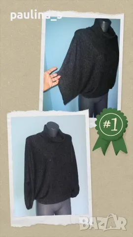 Два броя / Кашмирен пуловер модел Топ от пухкаво плетиво (вълна, кашмир и спандекс), снимка 9 - Блузи с дълъг ръкав и пуловери - 28039347