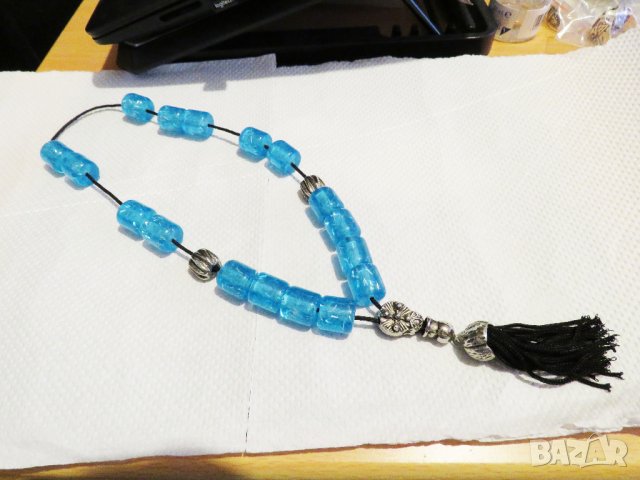 броеница, османска броеница, мюсюлманска броеница, турска броеница с красиви сини звена