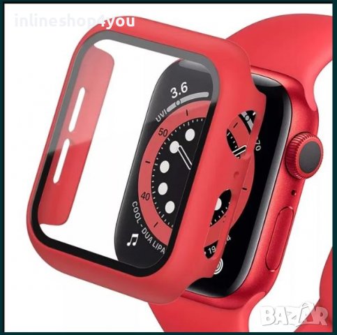 Протектор за часовник Apple Watch 6 SE 5 4 40mm 44mm + стъклен 3D 5D, снимка 8 - Аксесоари за Apple - 37896478