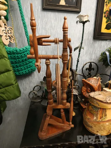 Дървено ръчно изработено вретено , снимка 5 - Декорация за дома - 48057450