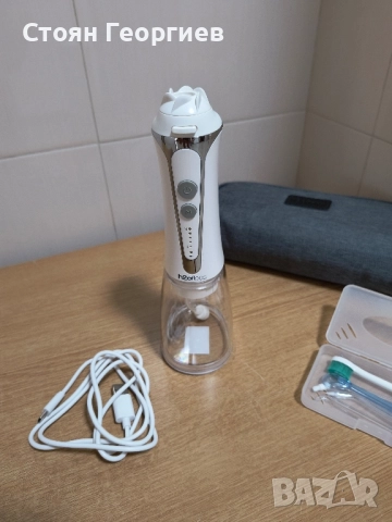 Иригатор за уста H20floss HF-6, 5 дюзи, 5 степени на налягане, Резервоар 300 мл, снимка 7 - Други стоки за дома - 52485994