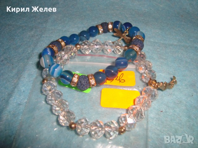 2 СКЪПОЦЕННИ ХЕНД МЕЙД ГРИВНИ ЧИСТ ПЛАНИНСКИ ФАСЕТИРАН КРИСТАЛ и ЛАЗУРИТ 18937, снимка 7 - Гривни - 34840372