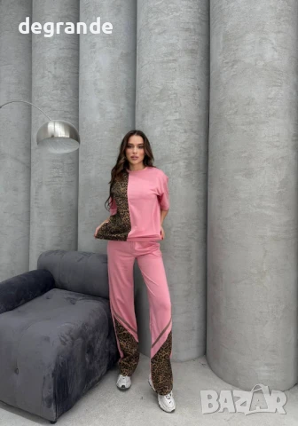 Розов Дамски комплект от две части, снимка 2 - Комплекти - 51123844