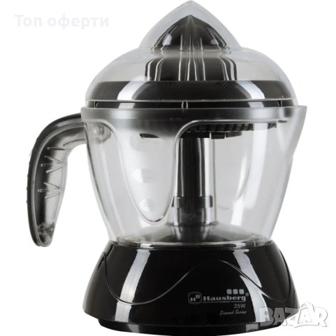 Електрическа сокоизстисквачка Hausberg HB3324, 25 W., Черен, снимка 2 - Сокоизстисквачки и цитрус преси - 40584875