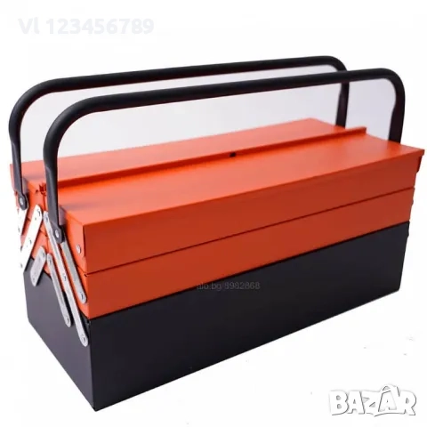 Сгъваем метален куфар с инструменти 85 части, снимка 6 - Куфари с инструменти - 52121724