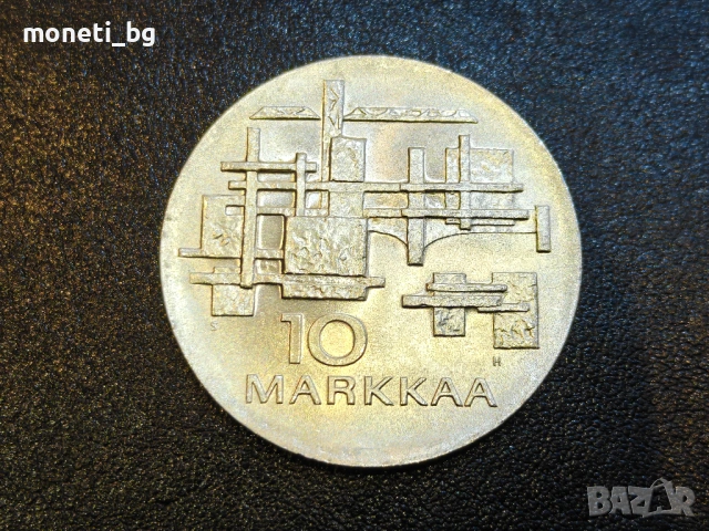 СРЕБРО Финландия 10 марки 1967, снимка 2 - Нумизматика и бонистика - 53571330