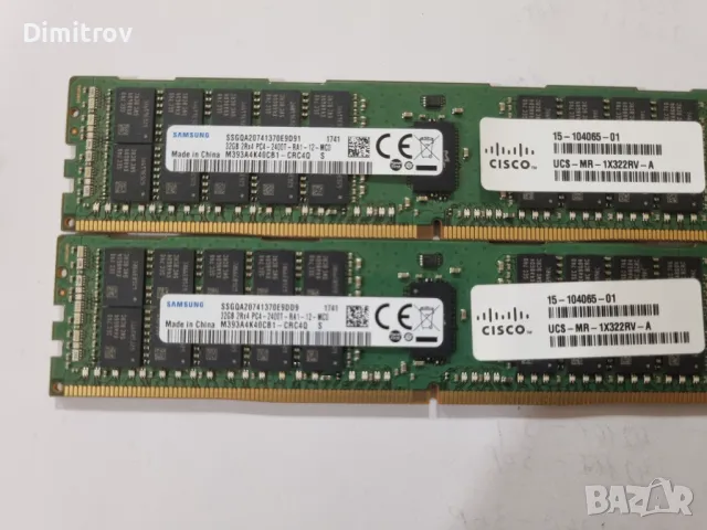 SAMSUNG 32GB (1X32GB) 2RX4 PC4-2400T DDR4 ECC Server Memory M393A4K40CB1-CRC4Q