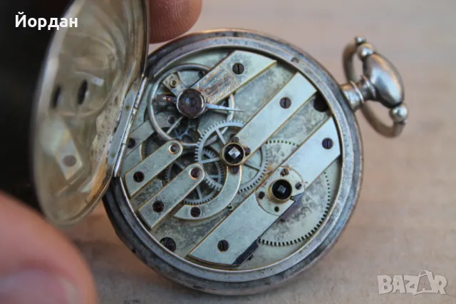Стар Швейцарсйки сребърен джобен часовник , снимка 7 - Други ценни предмети - 48942656