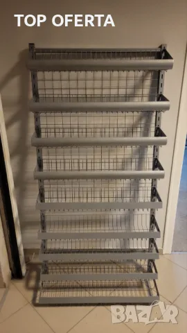 Стелаж метален за стоки 9 редов подвижен, снимка 1