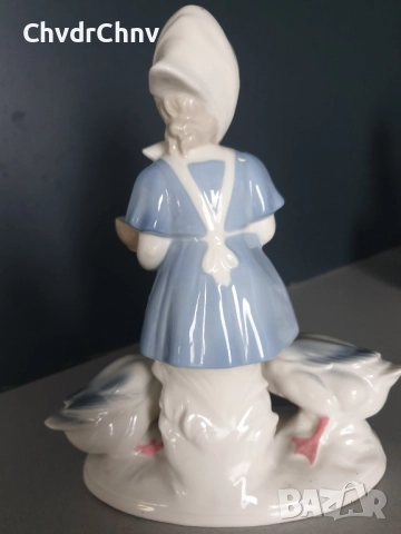 GDR статуетки 19-22см/ГДР Графентал стара немска порцеланова фигура-композиция/момиче с гъски-патки, снимка 14 - Статуетки - 52495990