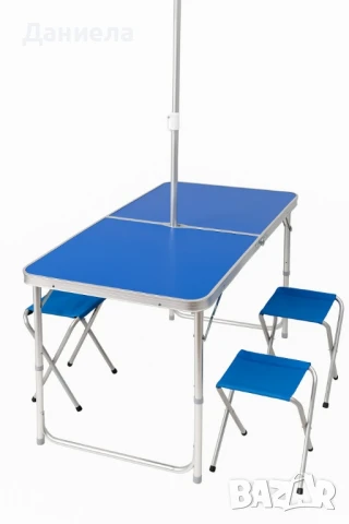 сгъваема маса с 4 стола , снимка 3 - Къмпинг мебели - 51128050