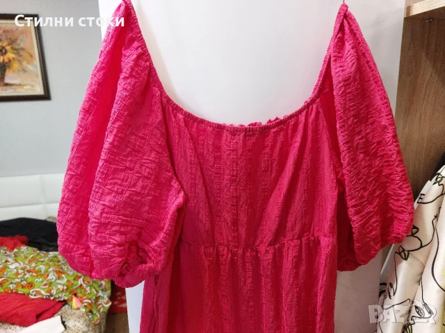 Къса розова рокля ,S, снимка 3 - Рокли - 50990531