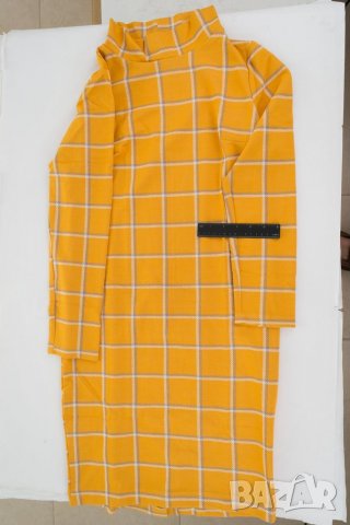 Рокля в цвят горчица марка Last-past now - L, снимка 5 - Рокли - 37775031