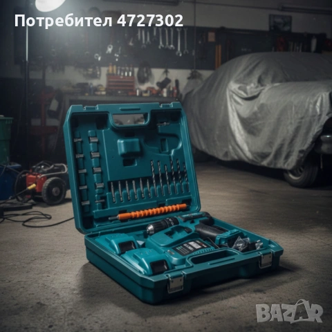 Aкумулаторен винтоверт Kraft Royal 36V с 2 батерии 8Ah, 24 части и куфар — дълготрайна мощност, бърз, снимка 4 - Винтоверти - 53354359