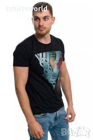 Нова мъжка тениска с дигитален печат на сериала Викинги, снимка 7 - Тениски - 28361669