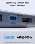 USB C Докинг станция Мултимонитор Лаптоп 2 HDMI DP/USB C Троен дисплей, USB A/C 3.1, 13 в 1, снимка 3