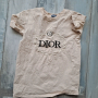 Памучна тениска бродерия Dior, снимка 1