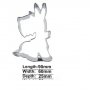Мустакато куче метална форма резец украса бисквитки фондан, снимка 1 - Форми - 28265305