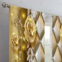 2бр. Елегантна завеса с щампа на златни цветя и пеперуди за домашен декор, 5размера, снимка 8