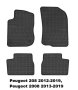 Гумени Стелки к-т - Peugeot 208 2012-2019 ( 0640)/256714, снимка 1 - Аксесоари и консумативи - 32802674