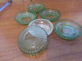 Стъклени чинийки цветно зелено стъкло, снимка 3