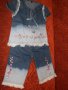  Детско костюмче панталон3/4 и блуза деним омбре за 2-3 годин, снимка 1 - Детски комплекти - 33544416