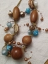 Колие с дървени и стъклени мъниста 52728, снимка 4